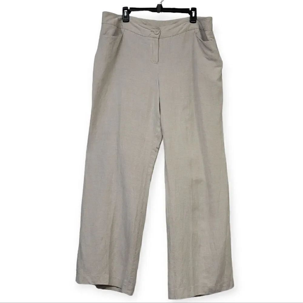 Lane bryant wide leg linen blend pants, 16